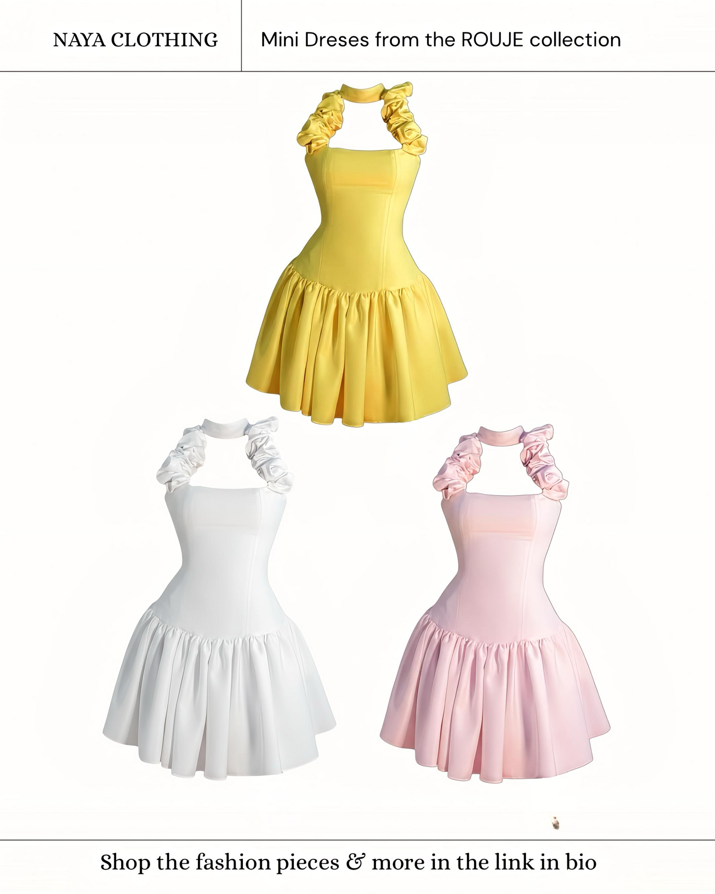 AURORA RUFFLE MINI DRESS