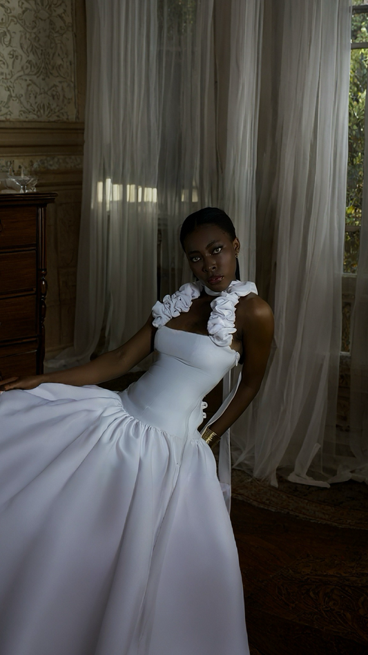 AURORA RUFFLE GOWN